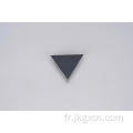 Triangle de quartz noir et blanc